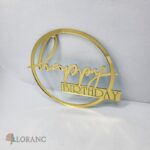 pl.nápis na tortu – Happy Birthday /Zlatá 04/