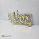 pl.nápis – Happy Birthday /Zlatá 03/