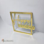 pl.nápis – Happy Birthday /Zlatá 02/
