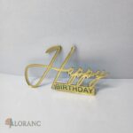 pl.nápis – Happy Birthday /Zlatá 01/