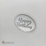 pl.nápis - Happy Birthday /Strieborná 01/