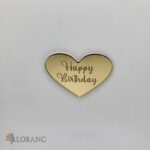 pl.nápis – Happy Birthday /Zlatá 10/ srdiečko