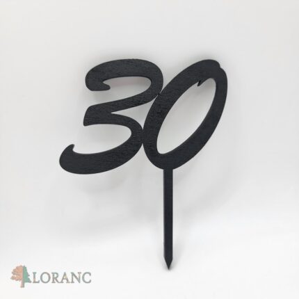 Zápich na tortu číslo 30 /new/čierna /5,5/