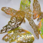 Dekorácia – motýle zlaté 3D/48 – Obrázok 2