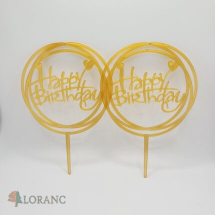 pl.zápich – Sada – Happy Birthday 03 /zlatá/