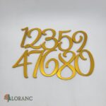 Plastové čísla sada 0 – 9 /zlatá/04