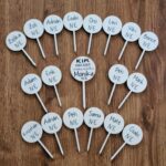 Mini zápichy s menom - Stužková/Venček 02