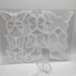 Dekorácia na tortu – motýle biele 3D/62