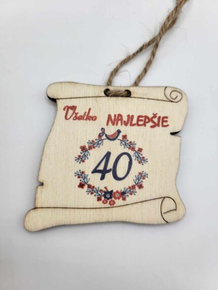 Visačka - Pergamen - Všetko najlepšie 40