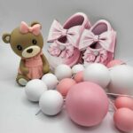 Dekorácia na tortu – Guličky +macko +topánočky