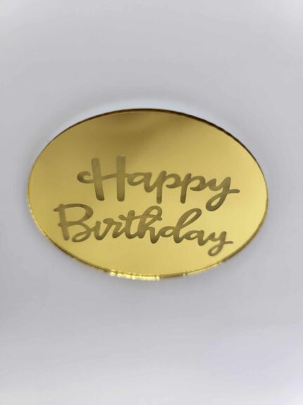 pl.nápis – Happy Birthday /Zlatá 08/