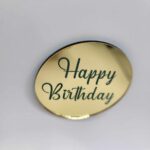 pl.nápis – Happy Birthday /Zlatá 07/
