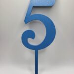 zápich na tortu číslo 5 /tangle/8/modrá