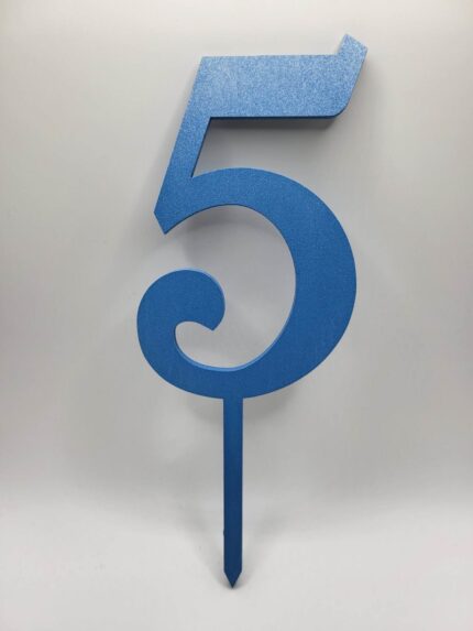 zápich na tortu číslo 5 /tangle/8/modrá