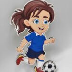 Dekorácia na tortu/magnetka Futbalistka