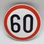 dekorácia na tortu/magnetka - Dopravná značka - 60 prikázaná rýchlosť