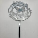 pl.zápich na tortu - Happy Birthday - Motýle 01 /strieborný/