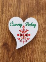 Srdiečko - Čierny Balog folklórny motív /biela 01/