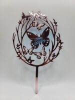 pl.zápich zápich na tortu - Happy Birthday - Motýle 01 /ružový/ – Obrázok 2