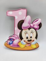 Dekorácia na tortu/magnetka Minnie s číslom 1 /03