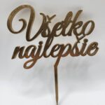 Zápich na tortu - Všetko najlepšie 10/zlatá/