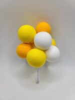 dekorácia na tortu/Balóniky 01 /biela-žltá-oranžová/