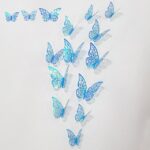 Papierová dekorácia – motýle modré 3D /32