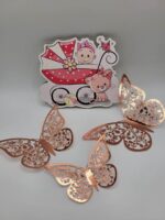 Dekorácia na tortu/magnetka Bábätko – dievčatko v kočíku 02 – Obrázok 2