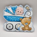 Bábätko - Chlapček v kočíku + macko