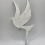 Zápich na tortu - Holubica 01 /biela/pravá/ 11