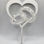 Srdiečko + obrúčky /biela/