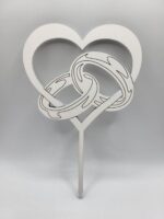 Srdiečko + obrúčky /biela/