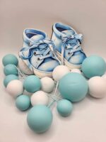 Dekorácia na tortu/ magnetka Topánočky - Tenisky modré – Obrázok 3