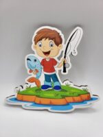 Dekorácia na tortu/magnetka - Rybár 02