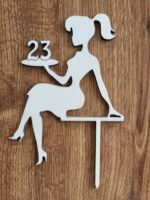 Zápich na tortu - sediaca žena/dievča číslo 23