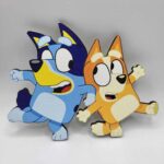 Dekor. na tortu/magnetka - psík Bluey a Bingo 01
