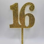 pl.zápich - číslo 16 /zlatý s trblietkami/