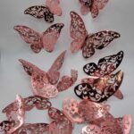 Dekorácia – motýle ružové 3D/40