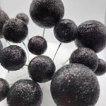 Dekorácia - Čierne guličky 01