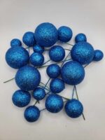 Dekorácia - Modré guličky /trblietavé/ 01 – Obrázok 3