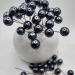 Dekorácia - Čierne mini guličky 02