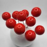 Dekorácia - Červené guličky 01