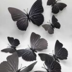 Dekorácia na tortu – motýle čierne 3D/41