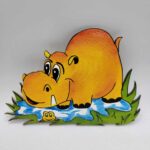 Dekorácia na tortu/magnetka Hroch