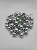 Dekorácia – Strieborné mini guličky 03 – Obrázok 2