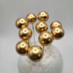 Dekorácia na tortu - Zlaté guličky 06