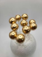 Dekorácia na tortu - Zlaté guličky 06