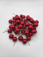 Dekorácia – Červené mini guličky 02 – Obrázok 3