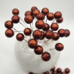 Dekorácia – Hnedé mini guličky 03