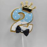 Pap. zápich – číslo 2. + korunka /modrá/